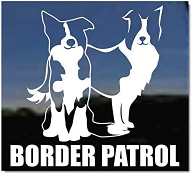 Granična patrola | Nickerickers® par sjedećih pograničnih Collies Vinil Dog prozor za automatsko naljepnicu
