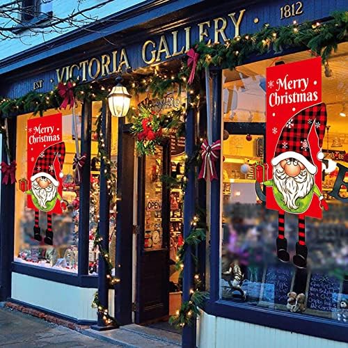 Sezonski znak Viseći dekor Božićna dekoracija Viseći Santa Clus Banner Zastava za prednja vrata Početna Xmas Wall Windows Crystal Garland za ukrašavanje