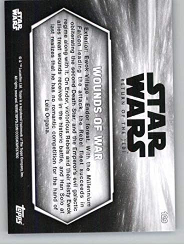 2020 TOPPS Star Wars Povratak Crno-bijelog plavog nijanse Shift 129 Rani ratne službene kartice Nonsport