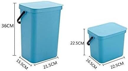 WXXGY kanta za smeće kanta za smeće kanta za smeće zidna korpa za smeće sa poklopcem i ručkom za kantu za smeće u kućnoj kancelariji / plava
