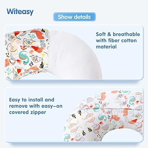 Witeasy jastuk za dojenje i pozicioner, jastuci za dojenje u bočici sa uklonjivim poklopcem od mješavine