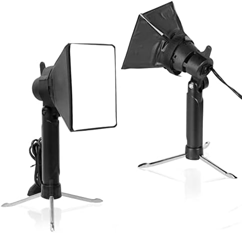 Meking Mini Softbox Photography lighting Kit, 4x4. 8in kontinuirano osvjetljenje sa 2kom stolnom LED lampom za snimanje videa i malih proizvoda