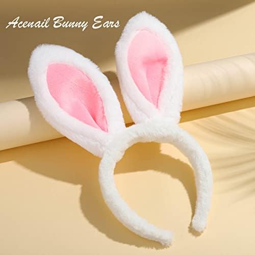 Zečje uši bijele zečje uši krznene zečje uši trake za glavu Cosplay Party Costume Hair Accessories For Women…