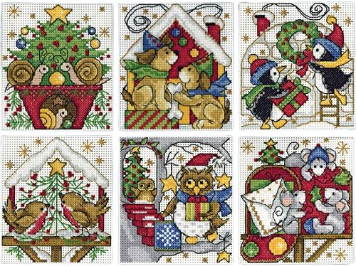 Dizajn radovi zanati kući za Božić Cross Stitch ornament Kit, 3-1 / 2 x 4