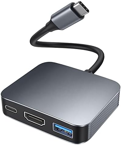 USB C u HDMI adapter, tip-c do 4K HDMI Više adaptera sa USB C Brzom punjenjem PORT & USB 3.0 port, USB C pretvarač za MacBook Pro / Air 2020 2019, Galaxy S20, Dell XPS 13/15