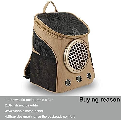 YANG1MN ruksak za kućne ljubimce, platnena prozirna i prozračna kapsula prijenosni ruksak za kućne