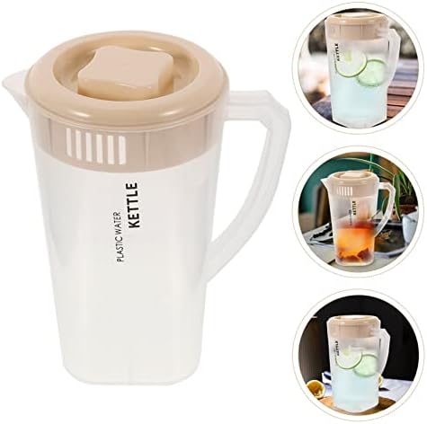 Bestonzon plastični bacač sa poklopcem: Kontejner za sok od ledenog čaja za čaj za čaj sa izljevnim čajem filtra za čaj za limunade Frižider za piće 2200ml Khaki