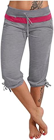 Beuu Capri pantalone za žene Casual Slim Fit Cropped grede teretni hlače Pješačenje nacrtači Joggers Tweatpants Ljeto