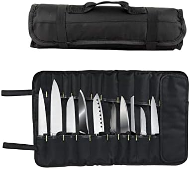 Senvitate Knife Roll, kuharska torba za noževe, 22 utora za noževe i kuhinjski pribor,izdržljiva torbica