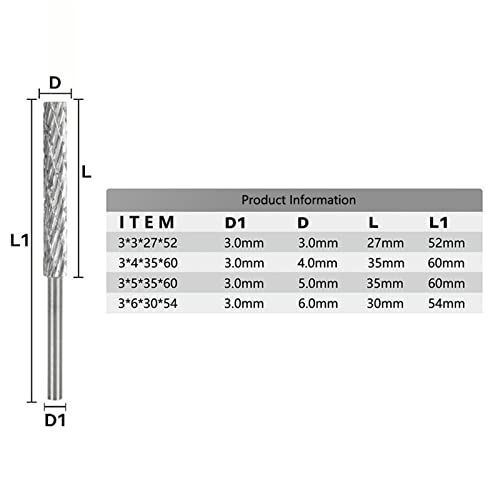 3mm rotaciona burgija 3/4/5 / 6mm dvostruko izrezana rotaciona datoteka za graviranje brušenjem alata
