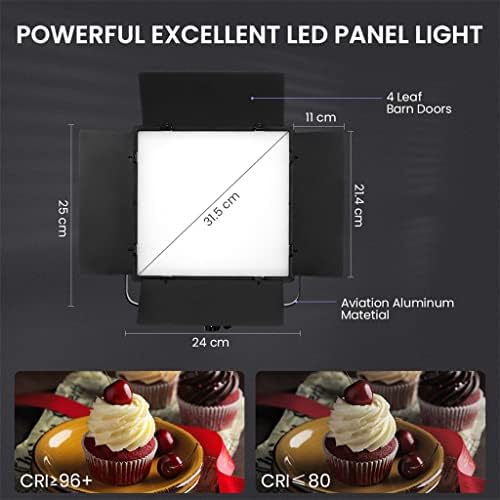 ZCMEB Zatamnjena bi-boja RGB LED video svjetla Kit 3200-5600K LED svjetiljka za profesionalnu ploču za