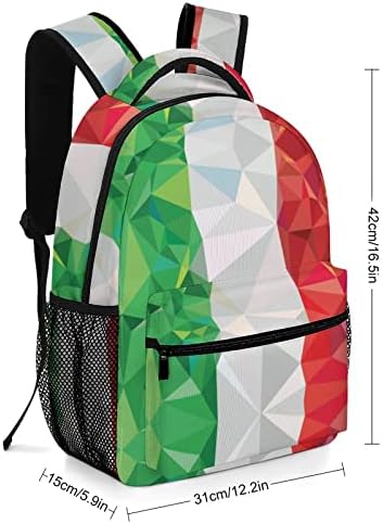 Zastava Italije niski Poli ruksak lagana torba za knjige slatki paket za leđa sa remenom za grudi