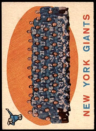 1959 TOPPS # 133 Giants Team Checklist New York Giants-FB NM + Giants-FB