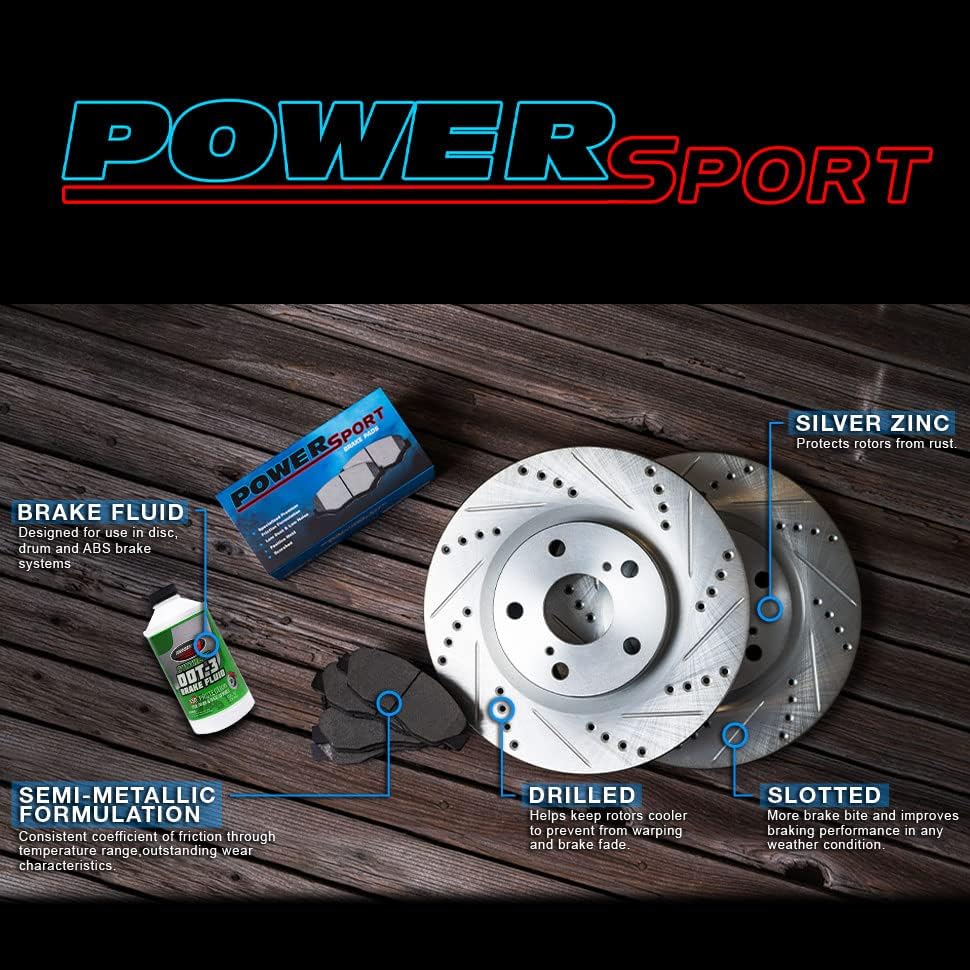 Power Sport Front kočnice i rotori Komplet | Prednji kočni jastučići | Rotori i jastučići kočnice