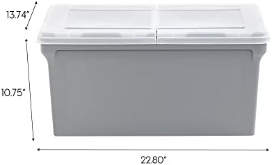 Frosse plastična kutija za turpije sa poklopcem krila, siva Karoserija prozirnog poklopca, Set od 4
