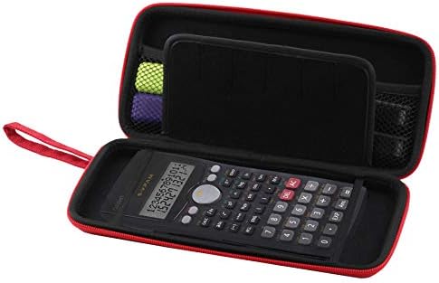 Navitech crveni grafički grafički kalkulator / pokrov sa kućicom za skladištenje kompatibilan je s Casio FX-CP400