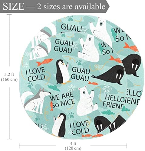 Llnsupply veličina 5 ft okrugla djeca reproduciraju se na rupu u boji šarene doodle polarne životinje
