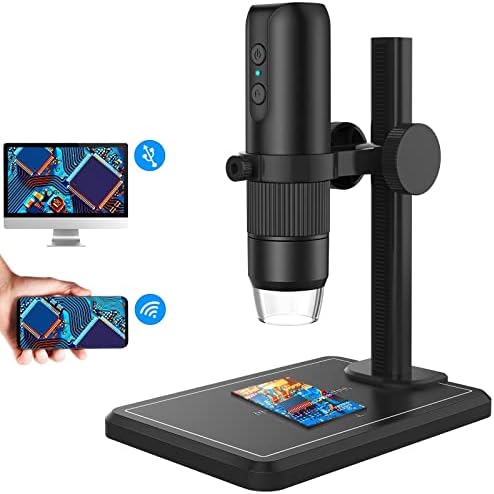 Komplet opreme za mikroskope DEIOVR za odrasle, digitalni mikroskop 1000x profesionalni USB sa 8 LED