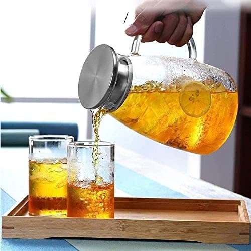 Čajnik čaše čaše stakla sa poklopcem na ledu, otporan na toplotno otporan na ledene čajne kafe boce i restoran sok čaše za čaj čaša