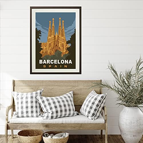 xtvin Španija Barcelona Sagrada Familia Vintage turistički Posteri iz cijelog svijeta pejzažni