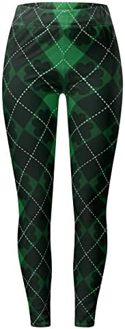 Yalfjv Yoga pantalone za Cutes veličine 10-12 ženske Paddistripes Good Luck zelene pantalone Print helanke