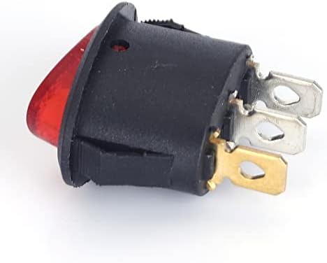 100pcs kcd1-102-9 Eliptični brodski tip prekidača 3 pin 2 Rakerski prekidač Switch prekidač sa zelenim svjetiljkom / crvenom svjetlom -