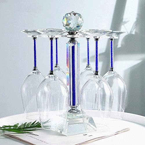 Xjjzs Elegantni desktop kristalni staklo stalak / rotiranje 6 vinsko staklo Držač za pohranu stalak za sušenje zraka