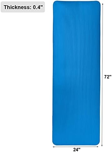 Yoga Mat non Slip 1/2-Inch Extra debela 72-inčna duga Comfort Foam prostirka za jogu za vježbe, jogu i Pilates sa elastičnom trakom za nošenje＆torba