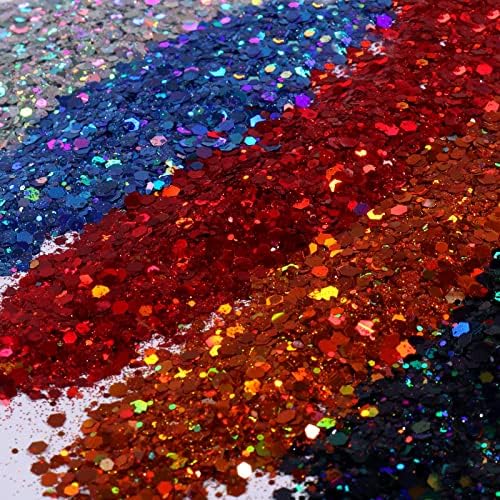 CEYA HOLOGRAFY CHUNKY set 28 boja, 9.87G / 280g Craft Glitter puder Mješanac Chunky Fine Sparkle pahuljice