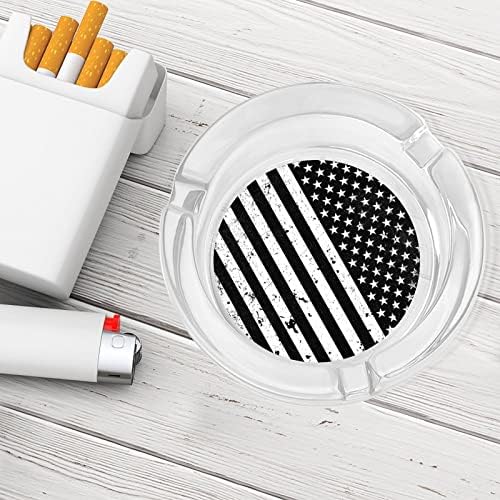 Američka zastava Glass Ashtray okrugli cigarete Držač za nosače pepela za kućni uredski ukras