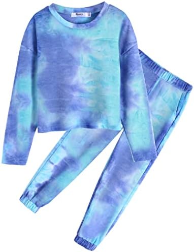 Hopeac Girls Tie Tie Dye Sweatsuits TrackeSuits Slatke plaćene pulover Dukseri Dukseri Jogger Dukserice Outfits