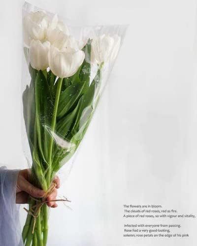100 kom cvjetna ambalaža prozirna torba, cvijeće buketske rukave prozirna celofana pogodna za cvijeća,