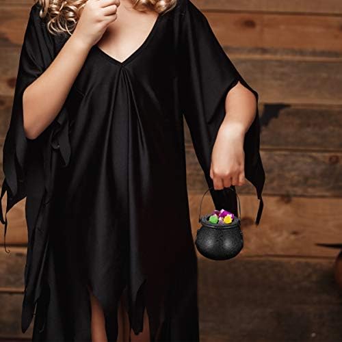 Toyandona Halloween Holder Hallowy 12pcs plastični kotlić, crni veštica mini veštica od kante