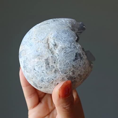 Satenski kristali Celestite sfere klastera plava geode kristalna lopta