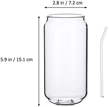 Hemoton stakleni čaše za piće highball pitke naočale sa slamom 500ml kristalno piće za piće ukrasne pitke