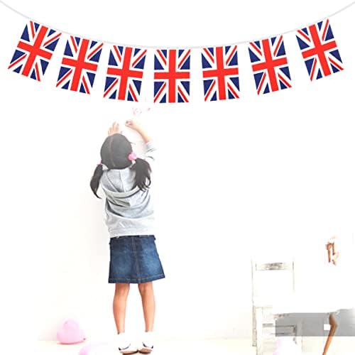 UK britanska zastava Banner String Ujedinjeno Kraljevstvo Gudačka Zastava UK žarulja vijenac zastavica Patriotski Događaji Britanski Union Jack Decor za 2022 Queens Platinum Jubilee 70. godišnjicu