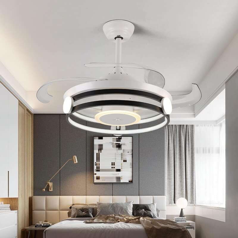 Chezmax Nordic Decor LED svjetla za sobu stropni ventilator lampica lampica Restoran Restoran Blagovaonica stropni ventilatori sa svjetlima Daljinski upravljač