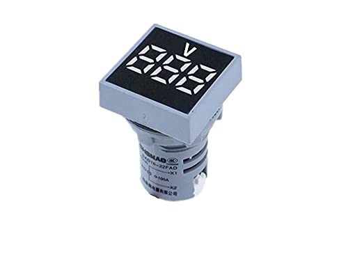 KQOO 22mm Mini digitalni voltmetar Square AC 20-500V Volt tester za ispitivanje napona Snaga LED lampica LED lampica