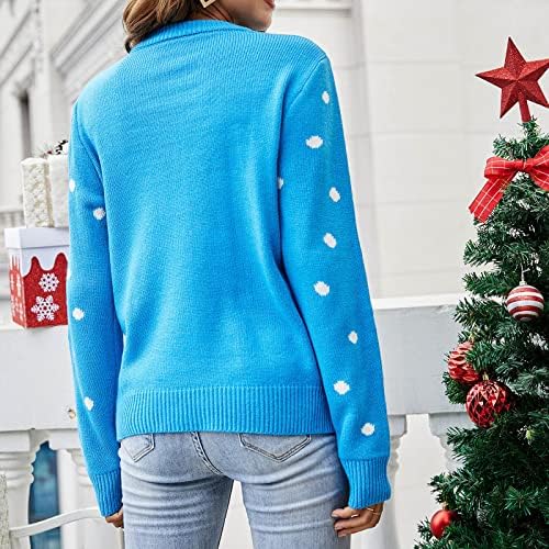 Plus veličine božićni džemper za žene ružni božićni džemperi Pulover casual labavo pletene duksere tuničke vrhove bluza