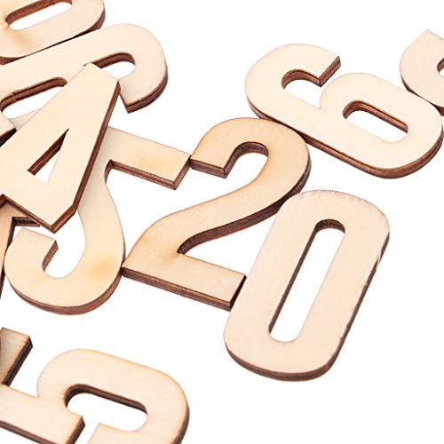 HZLHZYY 72 komada 4 drvena Abeceda slova nedovršeni drveni brojevi zanatska slova velika slova