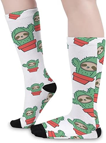 Smiješna slota Catus ispisana boja podudarajuća čarapa Atletska koljena visoke čarape za žene muškarci