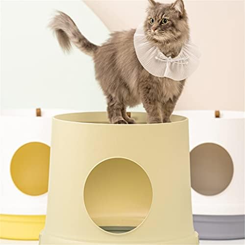 Gppzm drvena rupa za mačke kutija za smeće veliki toalet za kućne ljubimce poluotvoreni veliki prostor mačke toaletni sanduk mačke WC posuda za grebanje potrepštine za kućne ljubimce