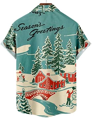 Muški božićni kratki rukav sruši majice Vintage kuglana Ležerna Santa Claus Ispiši Redovni fit vrh