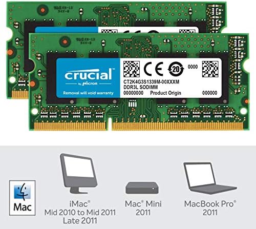 Ključna tehnologija 8GB komplet, 204-pinski SODIMM, DDR3 PC3-10600,