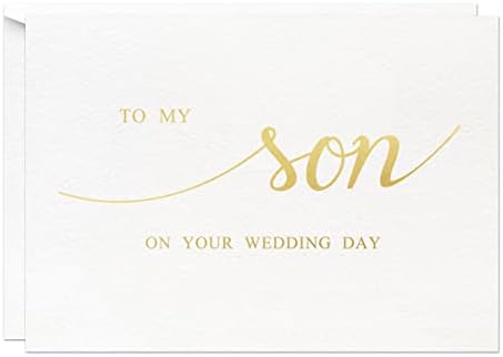 MAGJUCHE mom sinu na vašoj čestitki za dan vjenčanja, čestitka za vjenčanje sa zlatnom folijom
