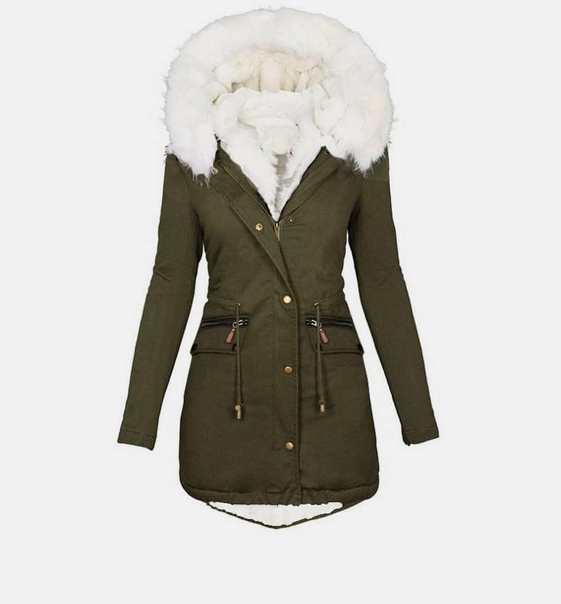 Zimski kaputi za žene plus veličine debele jakne sa krznenim kapuljačom toplo kašmirnom odjećom Veliki