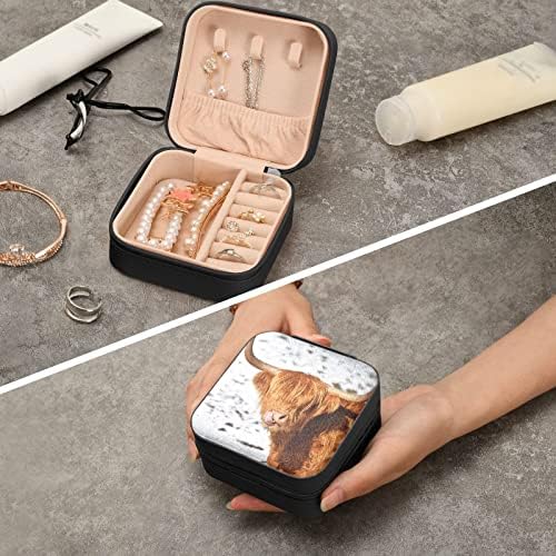 Wellday Nakit Box Highland Krav prijenosni nakit Travel Case Organizer Torba za odlaganje Ogrlice, Minđuše, Prstenje, narukvica