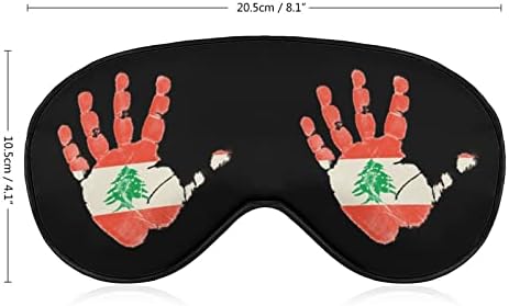 Libanon Flag Palm Funny Slaun maska ​​za oči Mekano povez za oči s podesivim noćnim sjenilom za muškarce
