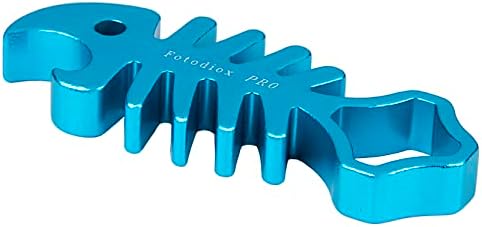Fotodiox pro Gotough SharkBite - plavi aluminijski metalni protočni ključ za zatezanje GOPRO montažnih gumba,