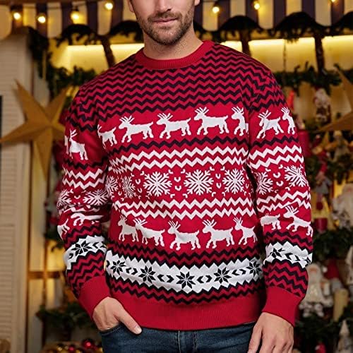 Ružni božićni džemper za parove za žene snježne pahuljice praznične pletene džempere muškarci